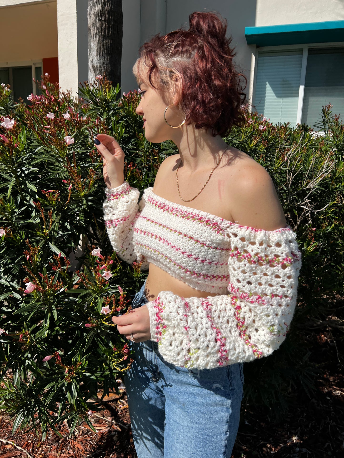 He Loves Me - Rosey Crop Top !! CROCHET PATTERN ONLY !! Choose What You Pay!