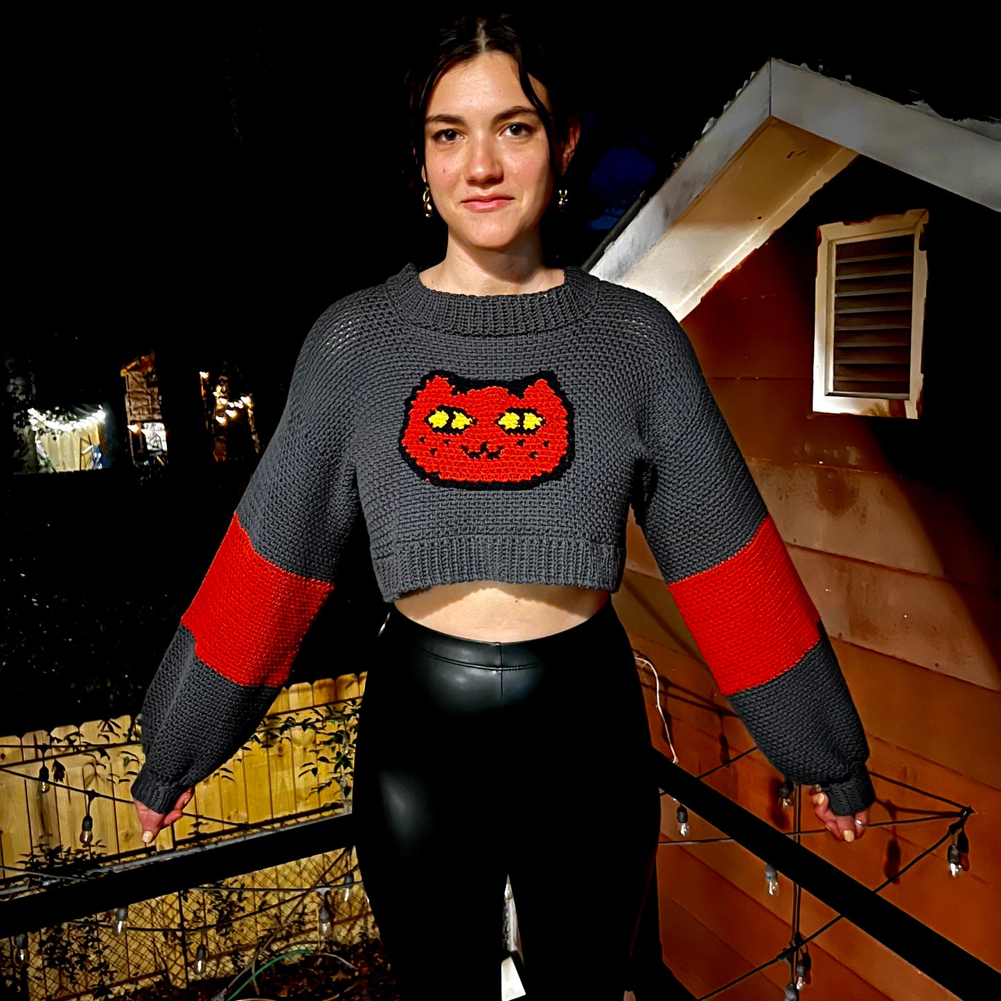 Vampire Queen Sweater CROCHET SWEATER PATTERN - CHOOSE WHAT YOU PAY! - cropped sweater
