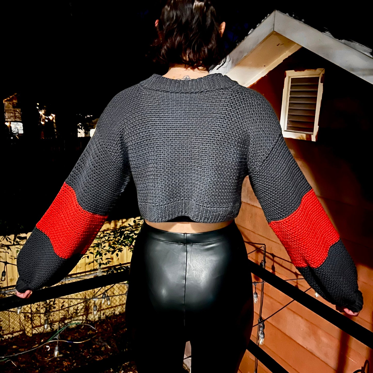 Vampire Queen Sweater CROCHET SWEATER PATTERN - CHOOSE WHAT YOU PAY! - cropped sweater