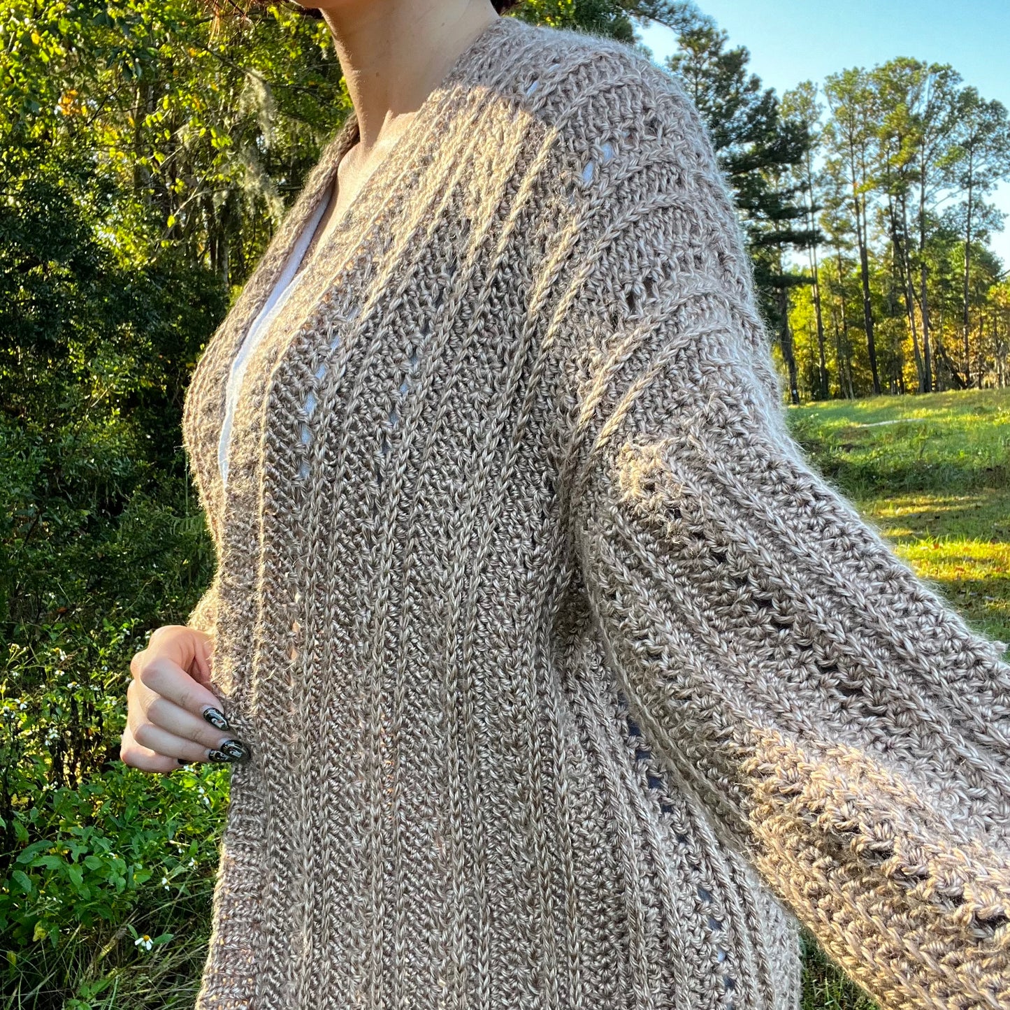 Countryside Cardigan !! CROCHET PATTERN ONLY !! - Choose What You Pay - long fit, custom sizing, crochet sweater pattern