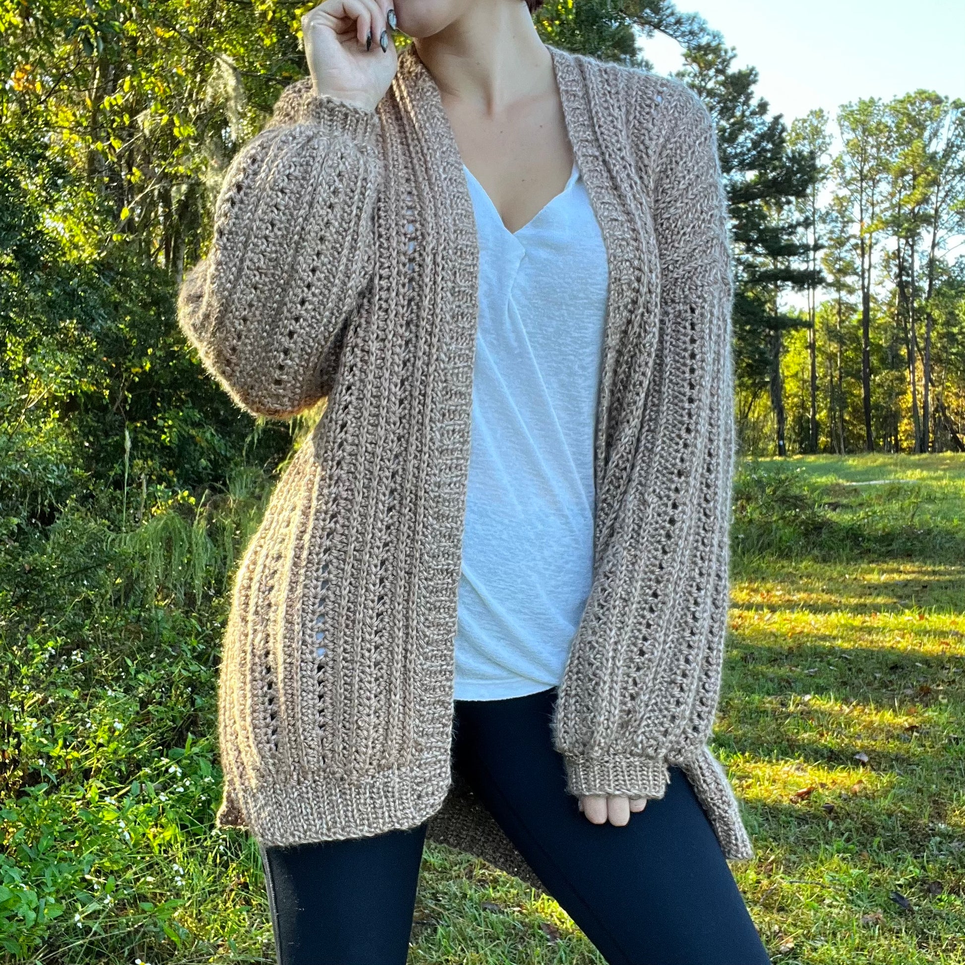 Countryside Cardigan !! CROCHET PATTERN ONLY !! Choose What You Pay long fit, custom sizing, crochet sweater pattern