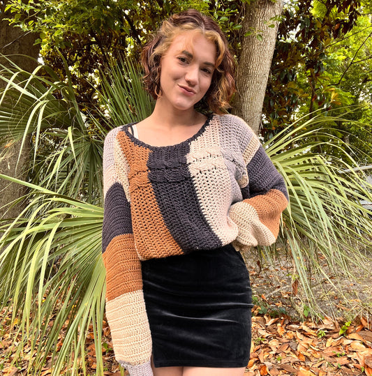 Coffee Date Crochet Sweater !!PATTERN ONLY!!!! - Batwing, Custom Sizing, Summer Sweater