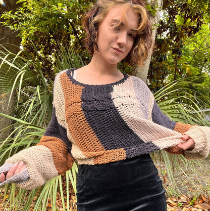 Coffee Date Crochet Sweater !!PATTERN ONLY!!!! - Batwing, Custom Sizing, Summer Sweater